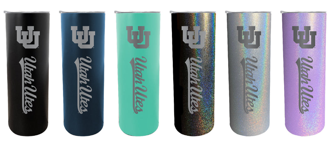 Utah Utes NCAA Laser-Engraved Tumbler - 16oz Stainless Steel Insulated Mug