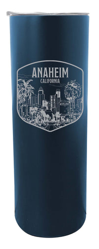 Anaheim California Souvenir 20 oz Engraved Insulated Stainless Steel Skinny Tumbler Navy 4-Pack