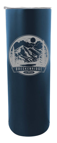 Breckenridge Colorado Souvenir 20 oz Engraved Insulated Stainless Steel Skinny Tumbler Navy 4-Pack
