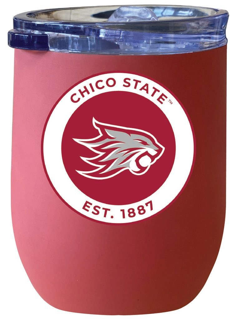 California State University, Chico 12 oz Insulated Wine Stainless Steel Tumbler Coral Officially Licensed Collegiate Product Coral