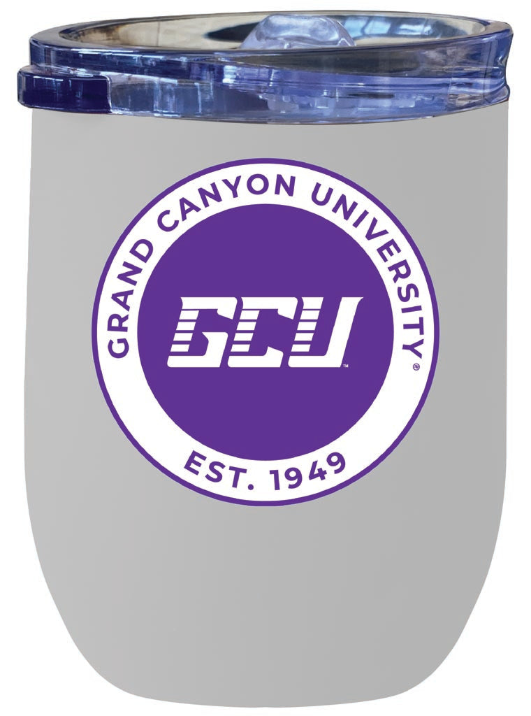 Grand Canyon University Lopes 12 oz Insulated Wine Stainless Steel Tumbler White Officially Licensed Collegiate Product White