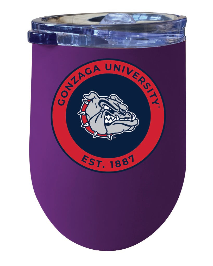 Gonzaga Bulldogs 12 oz Insulated Wine Stainless Steel Tumbler Purple Officially Licensed Collegiate Product Purple