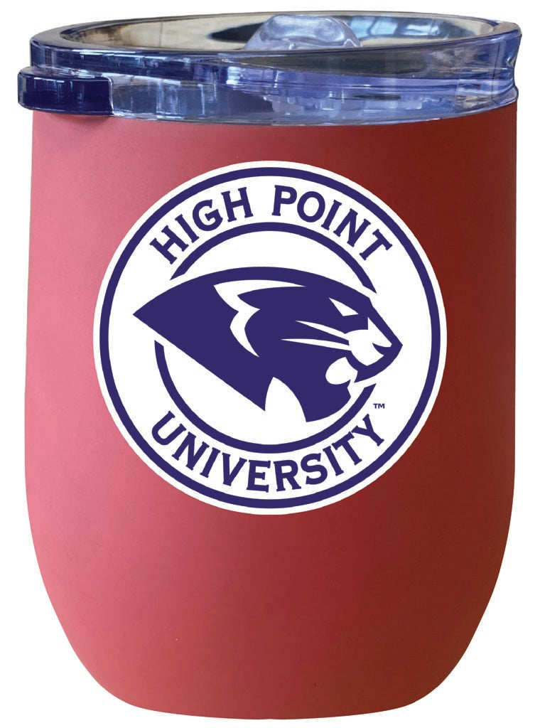 High Point University 12 oz Insulated Wine Stainless Steel Tumbler Coral Officially Licensed Collegiate Product Coral
