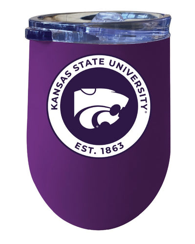 Kansas State Wildcats 12 oz Insulated Wine Stainless Steel Tumbler Purple Officially Licensed Collegiate Product Purple
