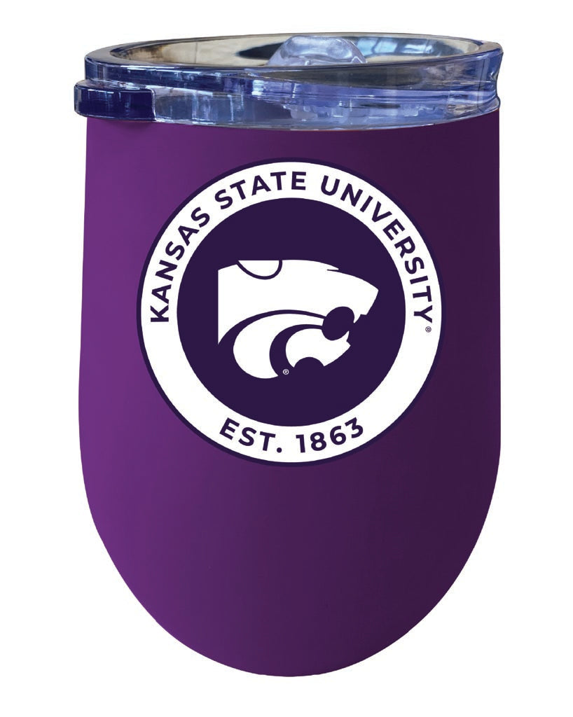 Kansas State Wildcats 12 oz Insulated Wine Stainless Steel Tumbler Purple Officially Licensed Collegiate Product Purple