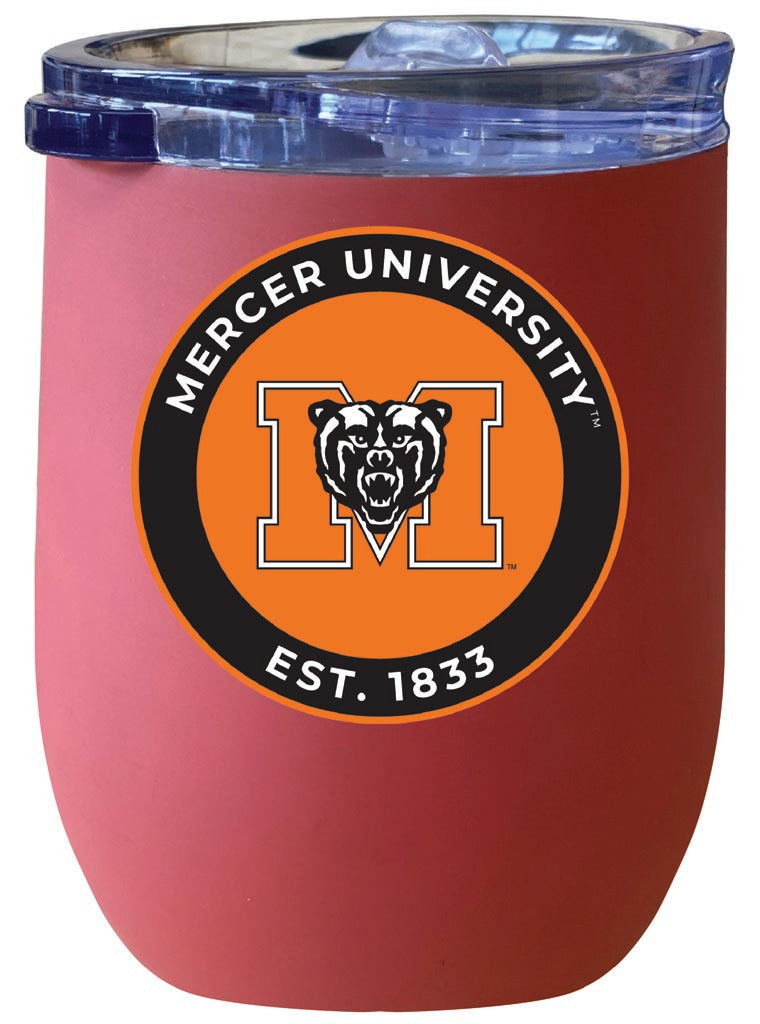 Mercer University 12 oz Insulated Wine Stainless Steel Tumbler Coral Officially Licensed Collegiate Product Coral