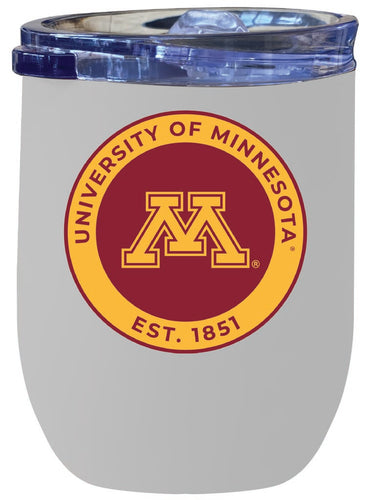 Minnesota Gophers 12 oz Insulated Wine Stainless Steel Tumbler White Officially Licensed Collegiate Product White