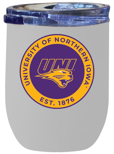 Northern Iowa Panthers 12 oz Insulated Wine Stainless Steel Tumbler White Officially Licensed Collegiate Product White