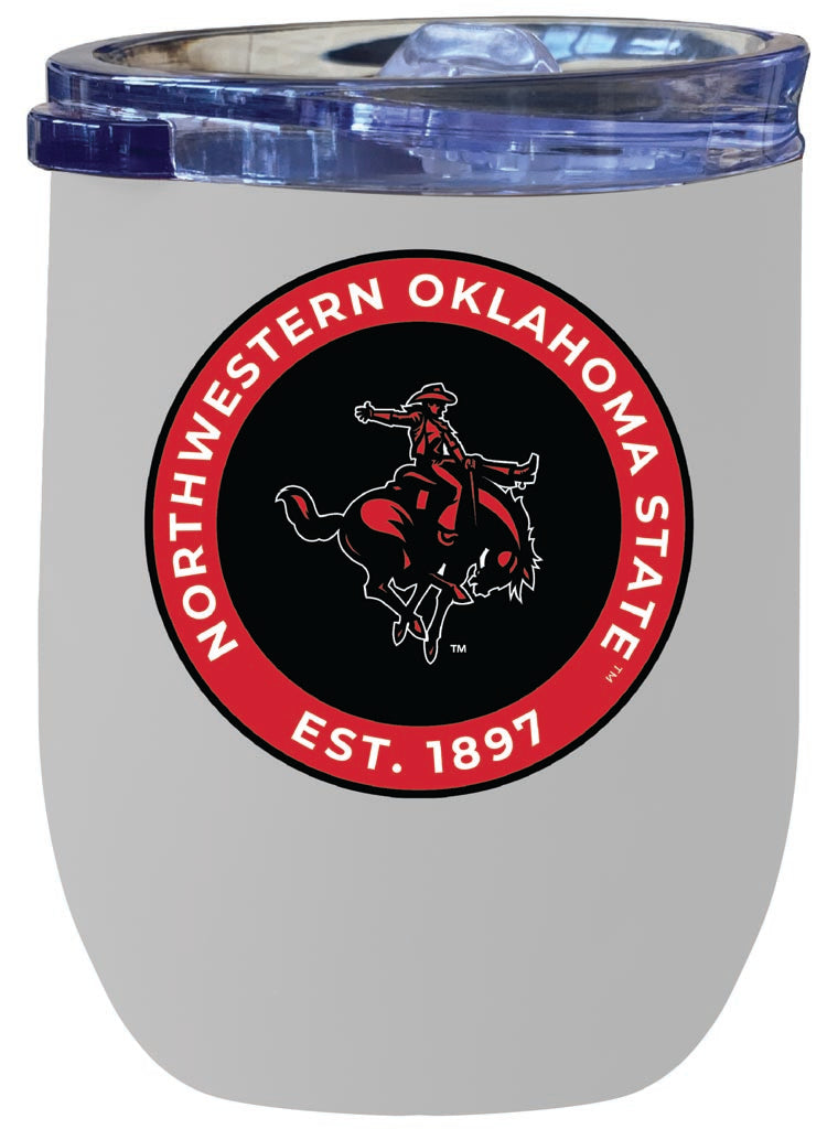 Northwestern Oklahoma State University 12 oz Insulated Wine Stainless Steel Tumbler White Officially Licensed Collegiate Product White