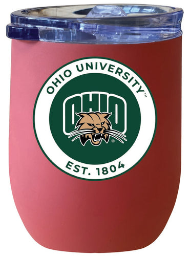 Ohio University 12 oz Insulated Wine Stainless Steel Tumbler Coral Officially Licensed Collegiate Product Coral