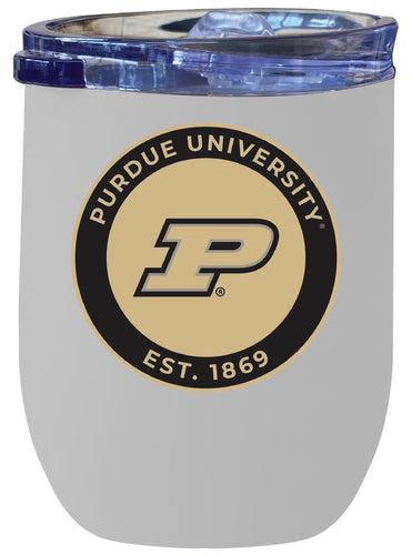 Purdue Boilermakers 12 oz Insulated Wine Stainless Steel Tumbler White Officially Licensed Collegiate Product White