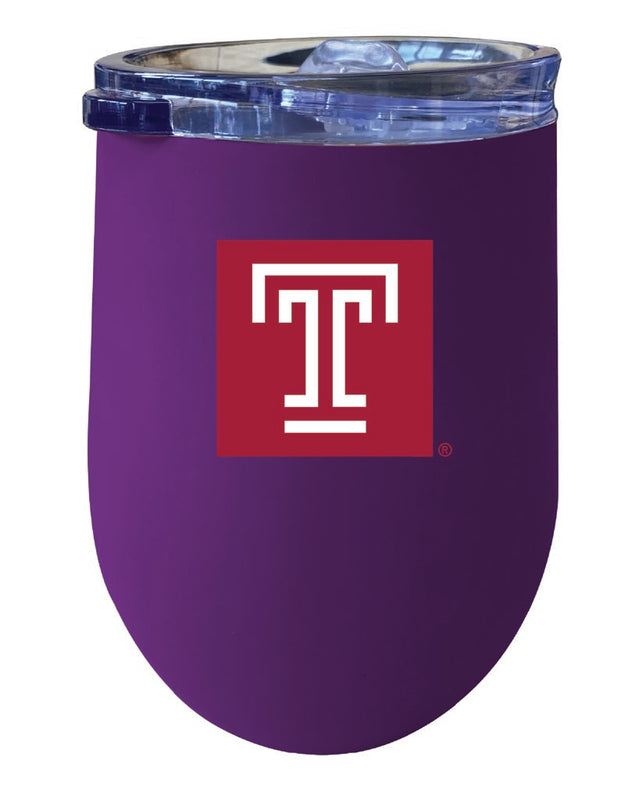 Temple University 12 oz Insulated Wine Stainless Steel Tumbler Purple Officially Licensed Collegiate Product Purple