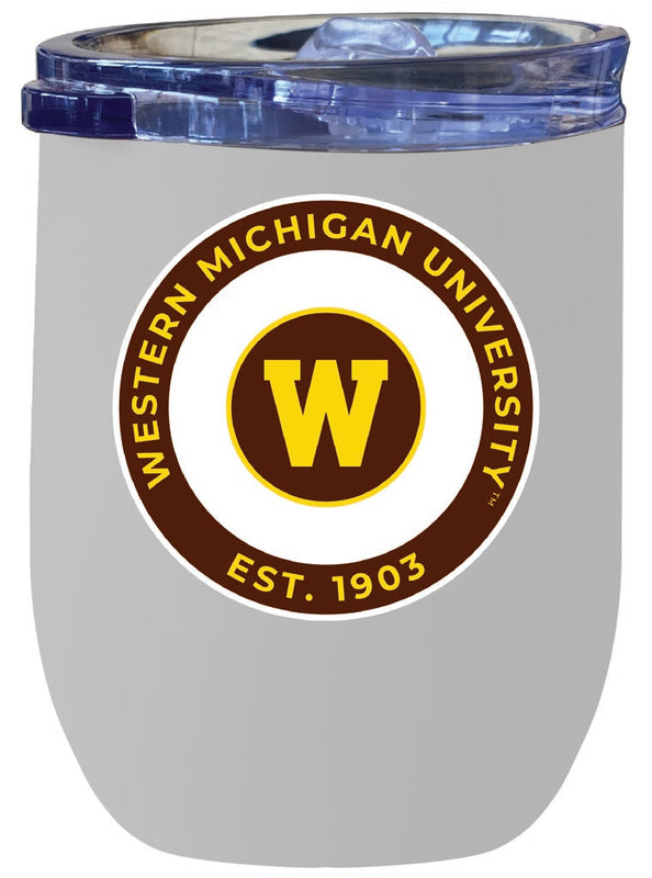 Western Michigan University 12 oz Insulated Wine Stainless Steel Tumbler White Officially Licensed Collegiate Product White