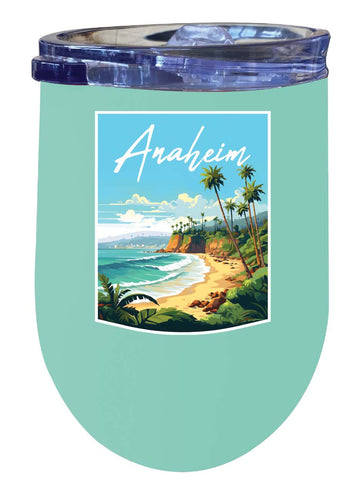 Anaheim California Design B Souvenir 12 oz Insulated Wine Stainless Steel Tumbler Seafoam Single
