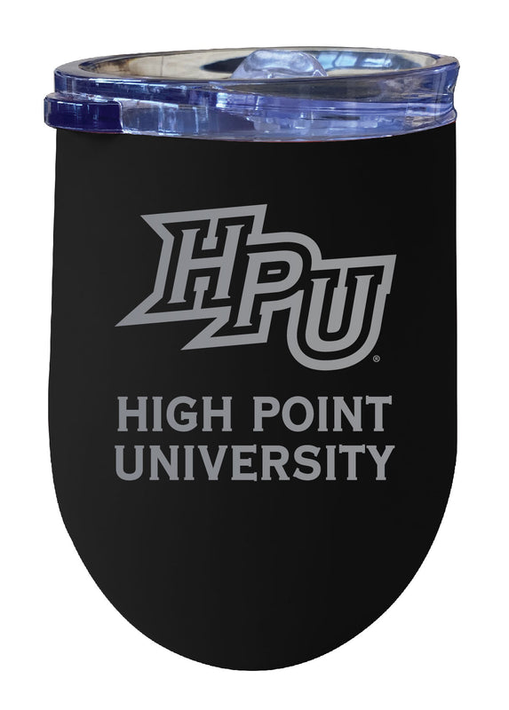 High Point University 12 oz Engraved Insulated Wine Stainless Steel Tumbler Coral Officially Licensed Collegiate Product