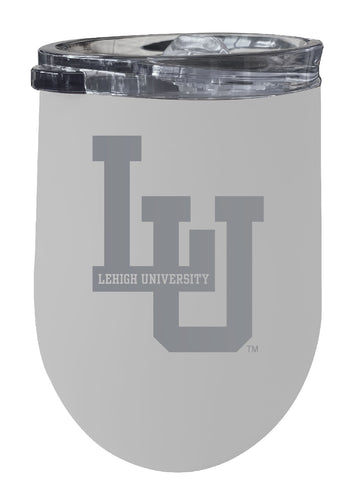 Lehigh University Mountain Hawks 12 oz Engraved Insulated Wine Stainless Steel Tumbler White Officially Licensed Collegiate Product