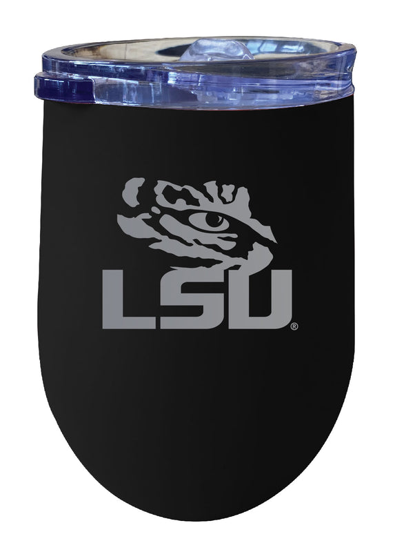 LSU Tigers 12 oz Engraved Insulated Wine Stainless Steel Tumbler Seafoam Officially Licensed Collegiate Product