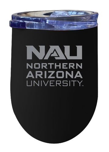 Northern Arizona University 12 oz Engraved Insulated Wine Stainless Steel Tumbler Black Officially Licensed Collegiate Product