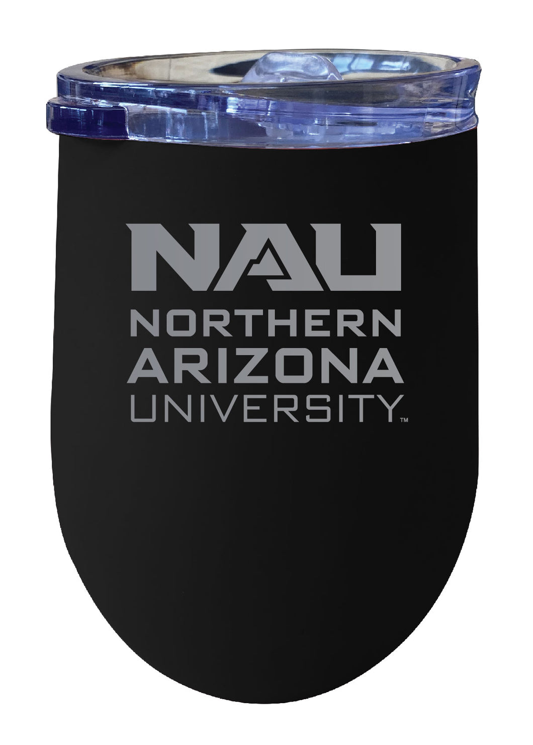 Northern Arizona University 12 oz Engraved Insulated Wine Stainless Steel Tumbler Black Officially Licensed Collegiate Product