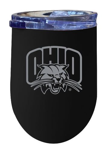 Ohio University 12 oz Engraved Insulated Wine Stainless Steel Tumbler Navy Officially Licensed Collegiate Product