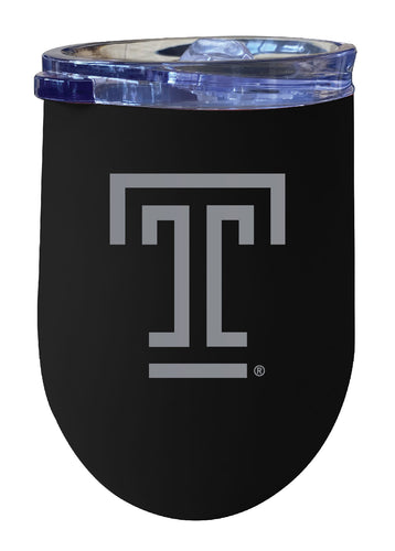 Temple University 12 oz Engraved Insulated Wine Stainless Steel Tumbler Seafoam Officially Licensed Collegiate Product
