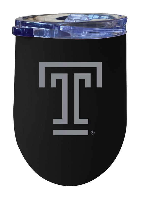Temple University 12 oz Engraved Insulated Wine Stainless Steel Tumbler Seafoam Officially Licensed Collegiate Product