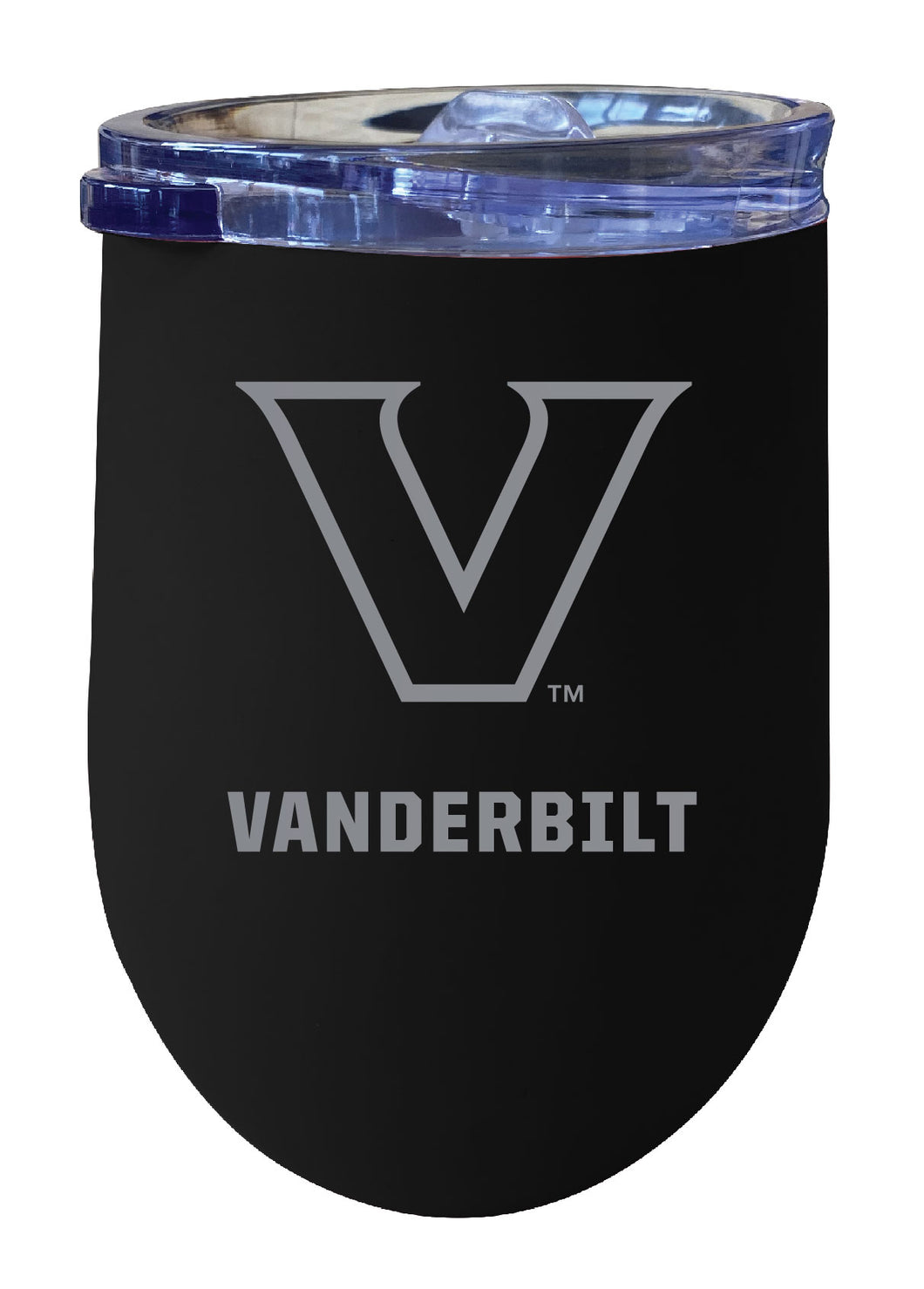 Vanderbilt University 12 oz Engraved Insulated Wine Stainless Steel Tumbler Black Officially Licensed Collegiate Product