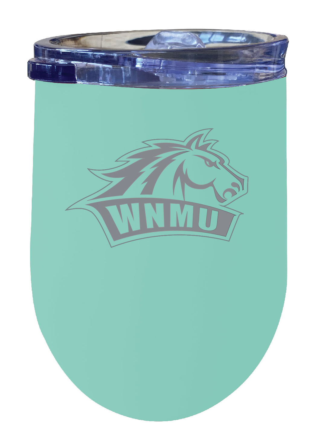 Western New Mexico University 12 oz Engraved Insulated Wine Stainless Steel Tumbler Seafoam Officially Licensed Collegiate Product