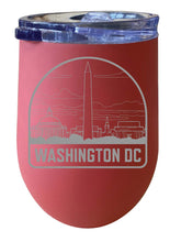 Load image into Gallery viewer, Washington DC Souvenir 12 oz Engraved Insulated Wine Stainless Steel Tumbler Coral 4-Pack
