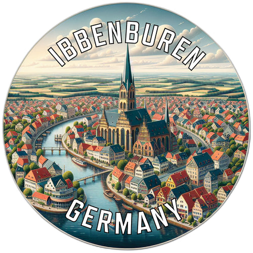 Ibbenburen Germany Souvenir Die Cut Flat Magnet 6-Inch