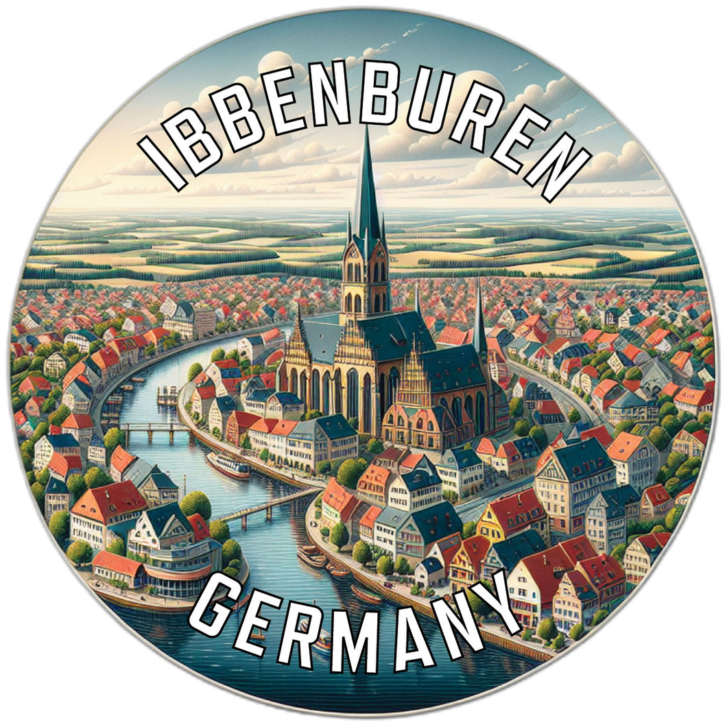 Ibbenburen Germany Souvenir Die Cut Flat Magnet 6-Inch