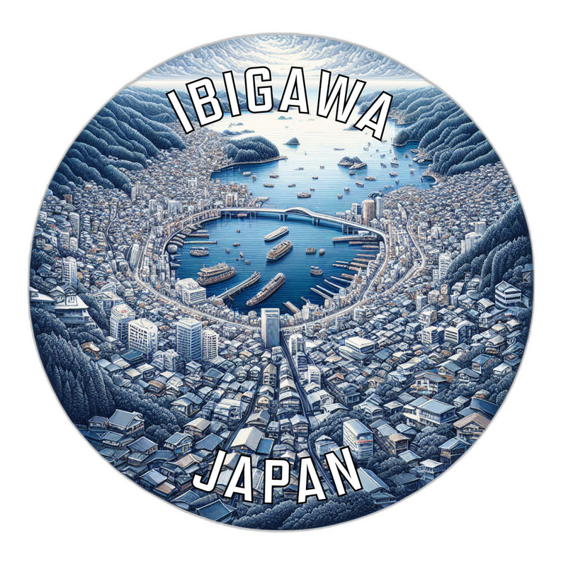 Ibigawa Japan Souvenir Die Cut Flat Magnet 2-Inch