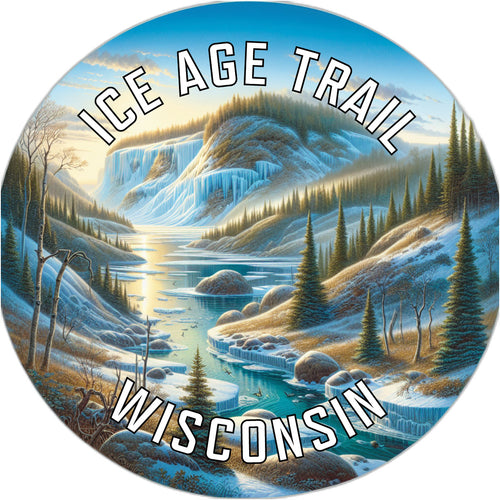 Ice Age Trail Souvenir Die Cut Flat Magnet 6-Inch