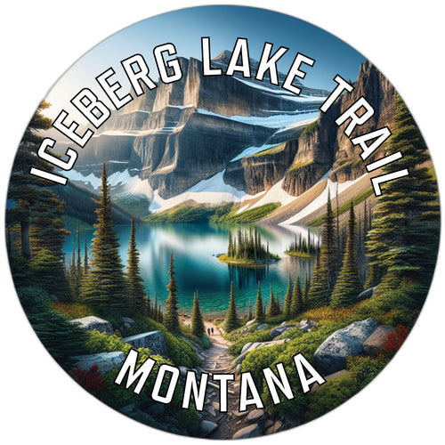 Iceberg Lake Trail Souvenir Die Cut Flat Magnet 2-Inch