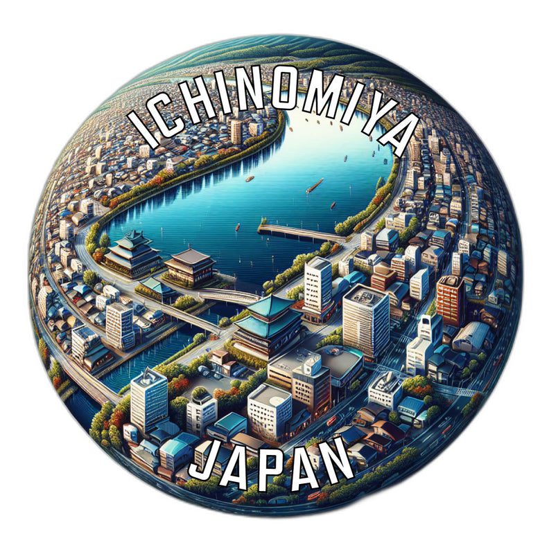 Ichinomiya Japan Souvenir Die Cut Flat Magnet 2-Inch