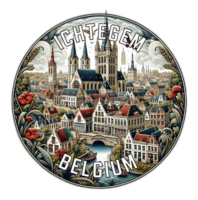 Ichtegem Belgium Souvenir Die Cut Flat Magnet 2-Inch