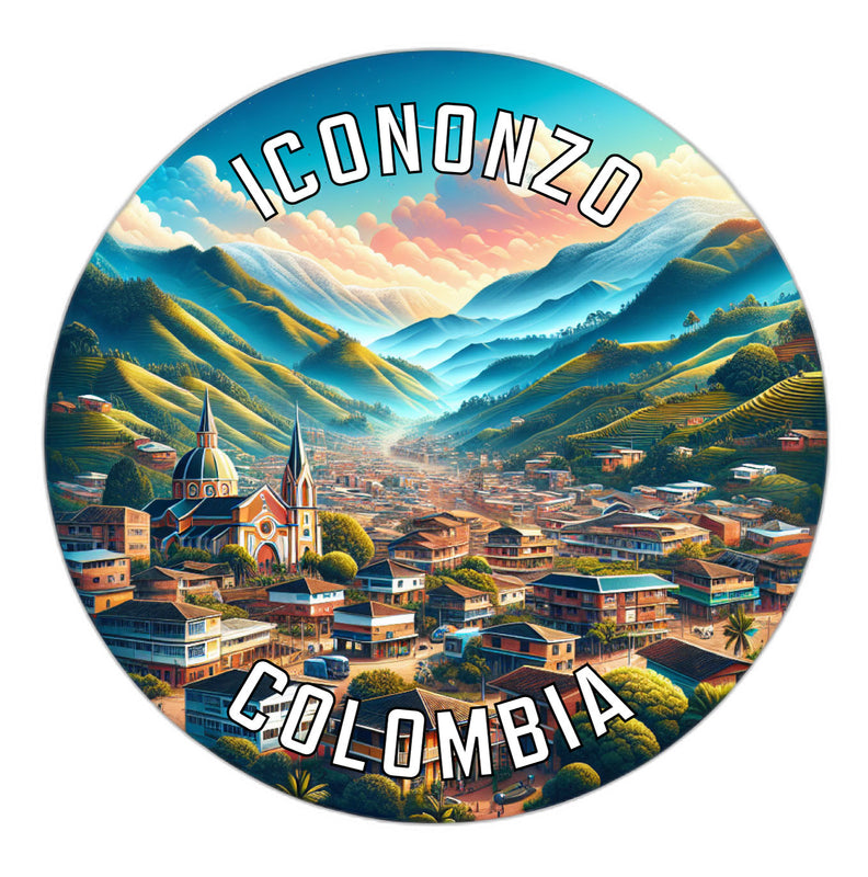 Icononzo Colombia Souvenir Die Cut Flat Magnet 2-Inch