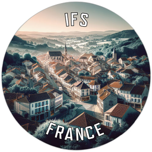 Ifs France Souvenir Die Cut Flat Magnet 6-Inch