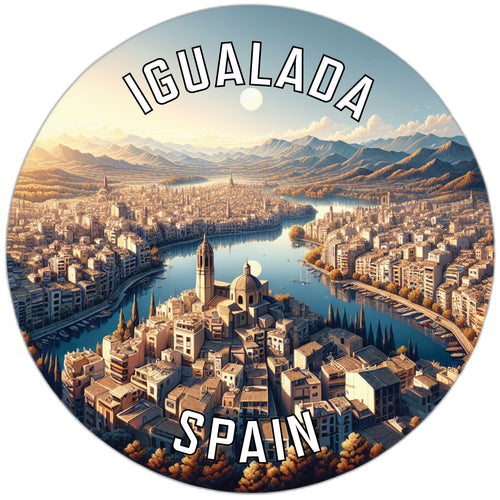 Igualada Spain Souvenir Die Cut Flat Magnet 2-Inch