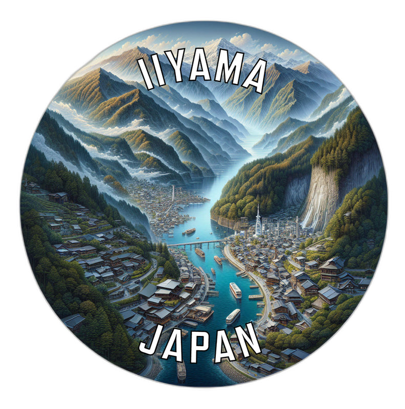Iiyama Japan Souvenir Die Cut Flat Magnet 3-Inch