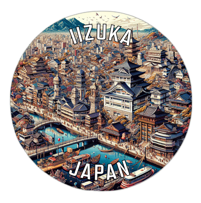 Iizuka Japan Souvenir Die Cut Flat Magnet 2-Inch