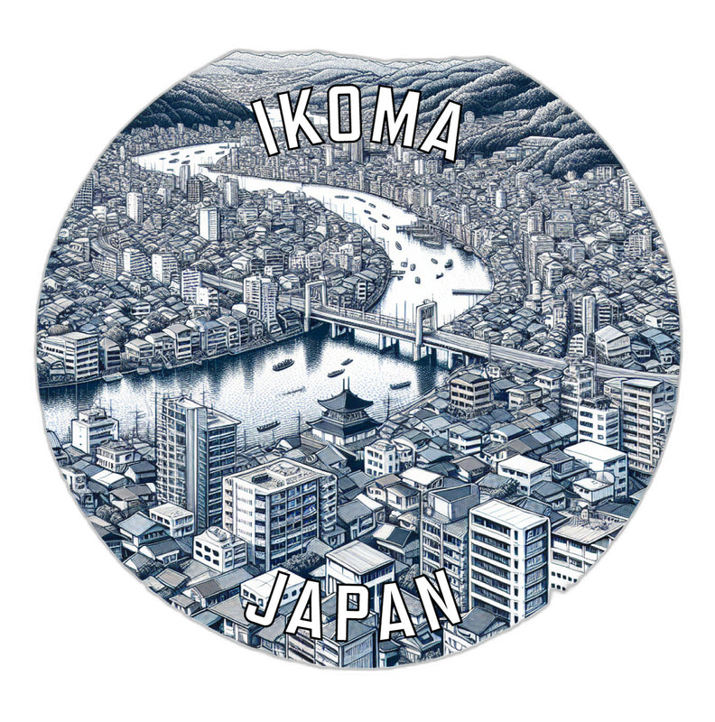 Ikoma Japan Souvenir Die Cut Flat Magnet 2-Inch