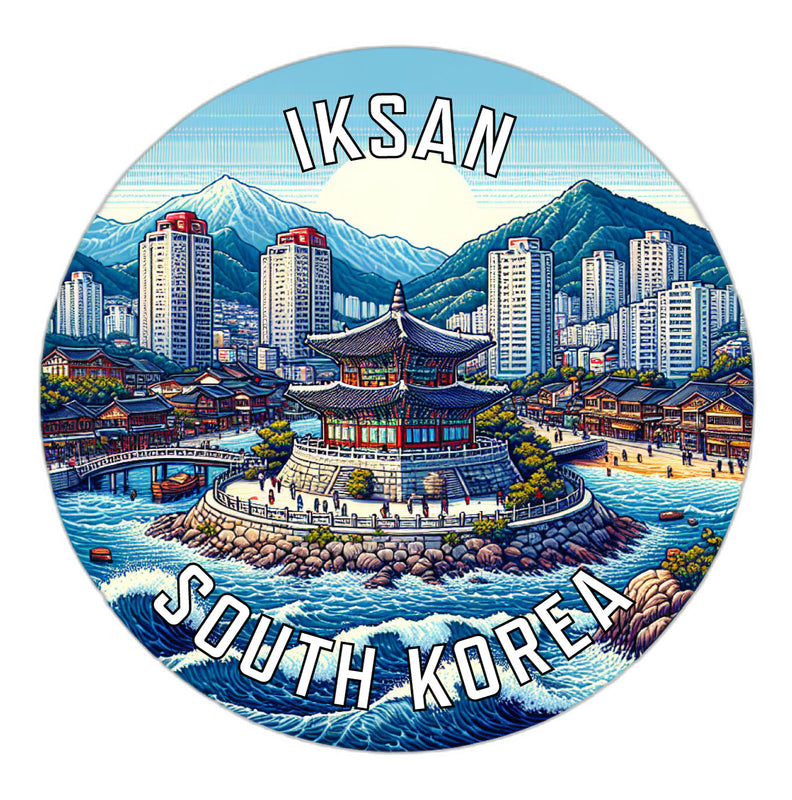 Iksan Korea South Souvenir Die Cut Flat Magnet 2-Inch