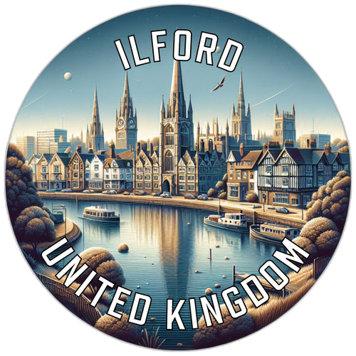 Ilford United Kingdom Souvenir Die Cut Flat Magnet 2-Inch