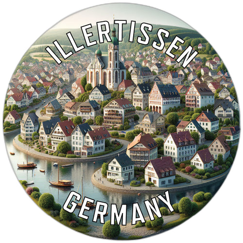Illertissen Germany Souvenir Die Cut Flat Magnet 2-Inch