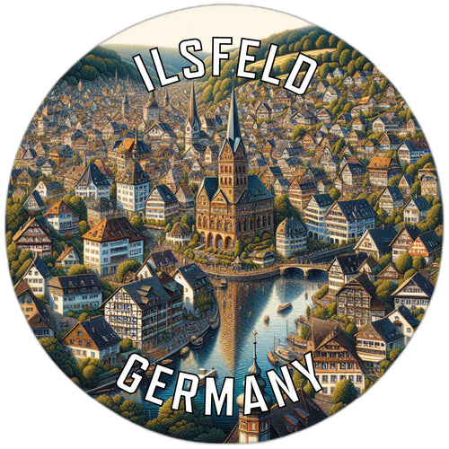 Ilsfeld Germany Souvenir Die Cut Flat Magnet 6-Inch