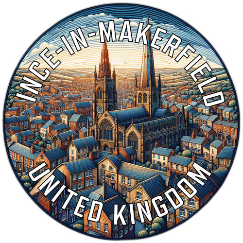 Ince in Makerfield United Kingdom Souvenir Die Cut Flat Magnet 6-Inch