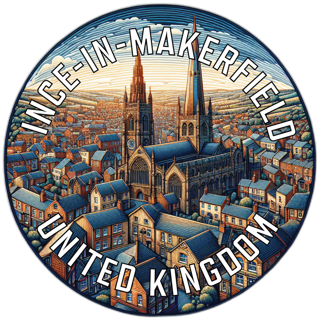 Ince in Makerfield United Kingdom Souvenir Die Cut Flat Magnet 6-Inch