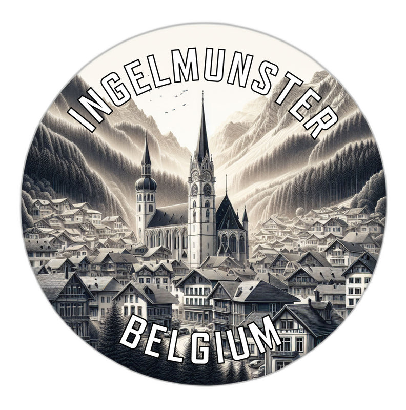 Ingelmunster Belgium Souvenir Die Cut Flat Magnet 6-Inch