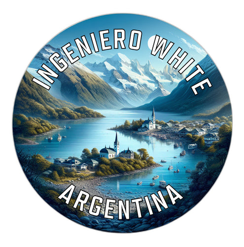 Ingeniero White Argentina Souvenir Die Cut Flat Magnet 6-Inch